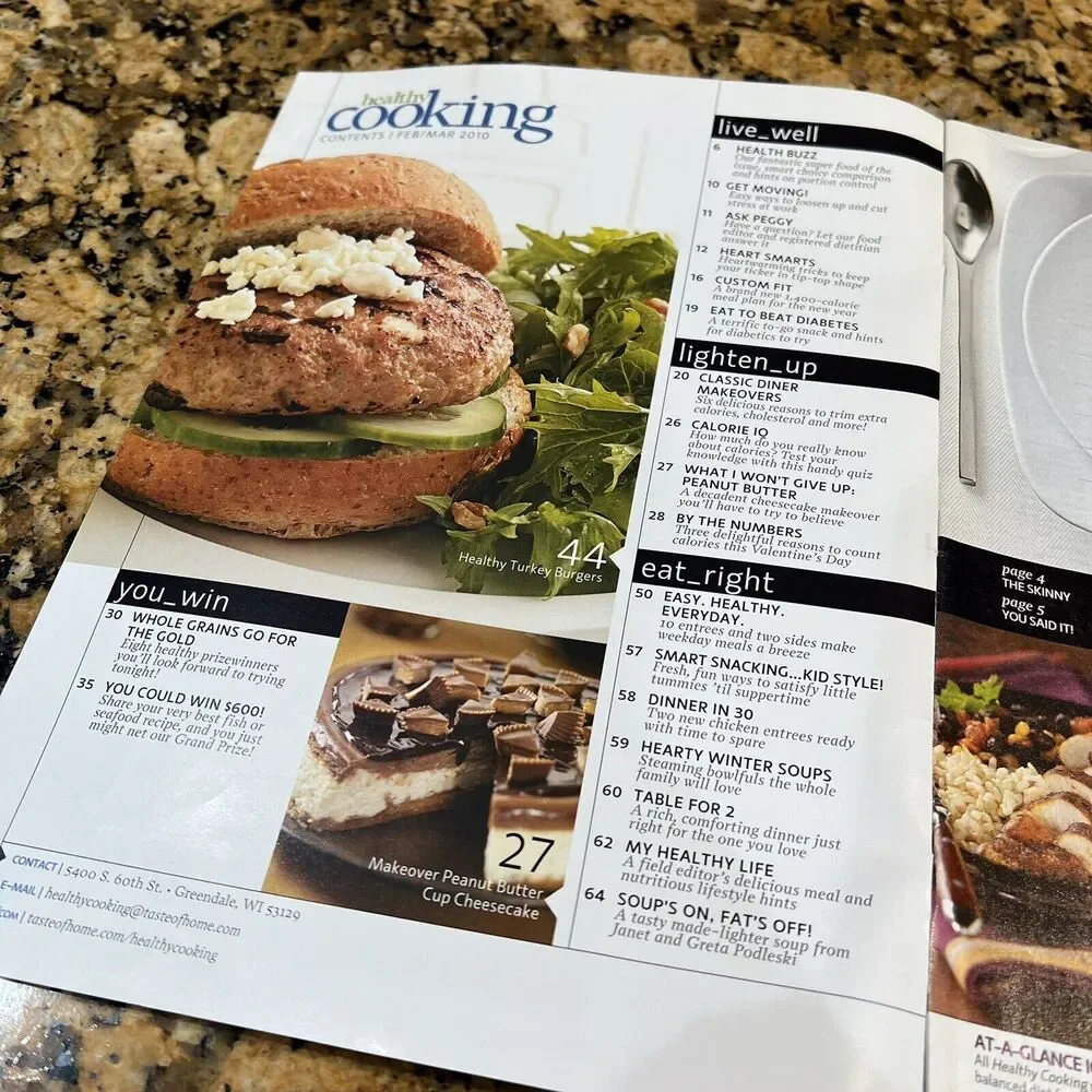 Lot of Taste of Homes Healthy Cooking Recipe Magazines 2010 Back Issue Set Of 6